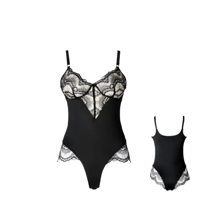 Flirty - Body noir dentelle- 2/3XL