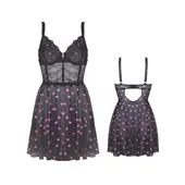 Iseult Nuisette Noir coeur - 2/3XL