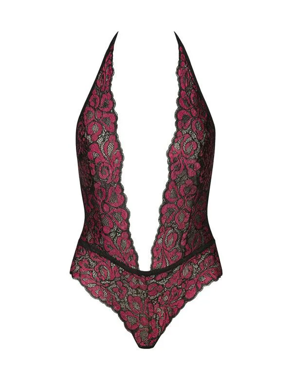 Adele Body ouvert Dentelle ROSE -2/3XL