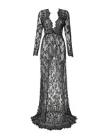Paloma - Peignoir Dentelle NOIR