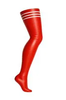 MAUD - Bas Autofixant WETLOOK ROUGE