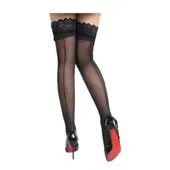 Lucie - Bas Couture NOIR