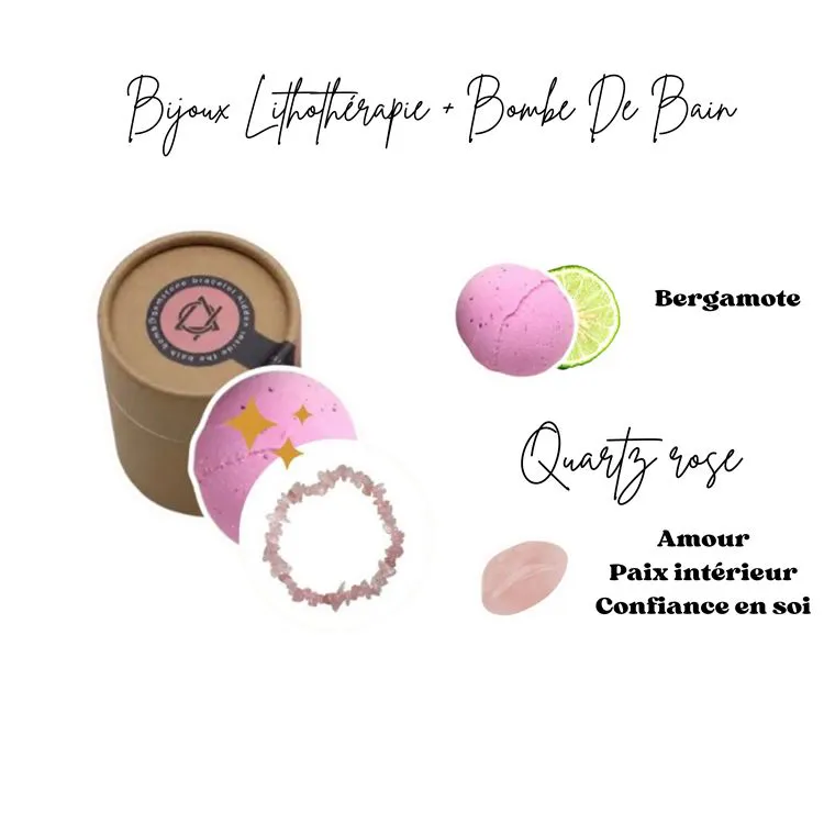 T'Précieuse - Bain lithothérapie - QUARTZ ROSE