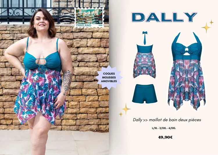 Dally - Maillot de bain robe - 4/5XL