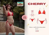Cherry - Maillot de bain 2p rouge-S/M