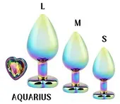 AQUARIUS - Plug Metal Coeur Rainbow L
