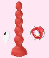 ELIZABETH - Chaine Anal Rose Rouge Lumineux