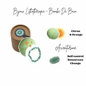 Bombe de bain lithothérapie - VERT Aventurine